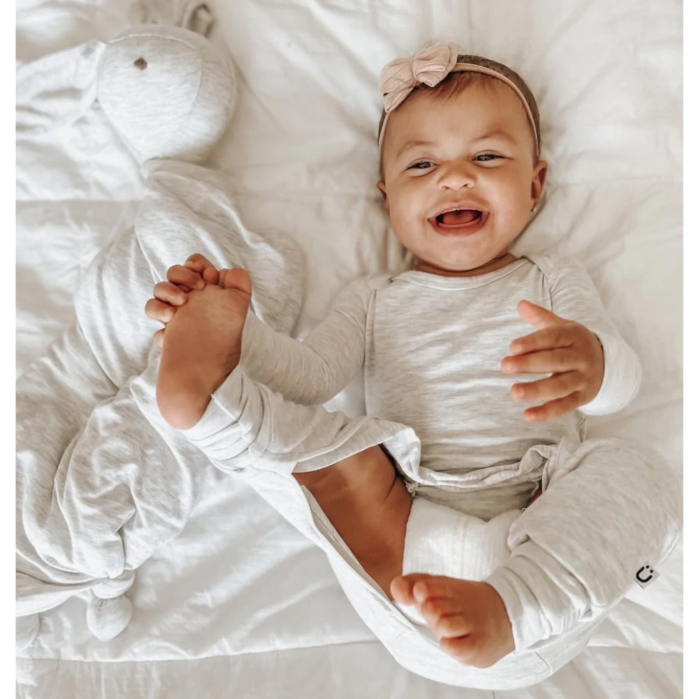 Heather Grey Convertible Romper Footie Pajama