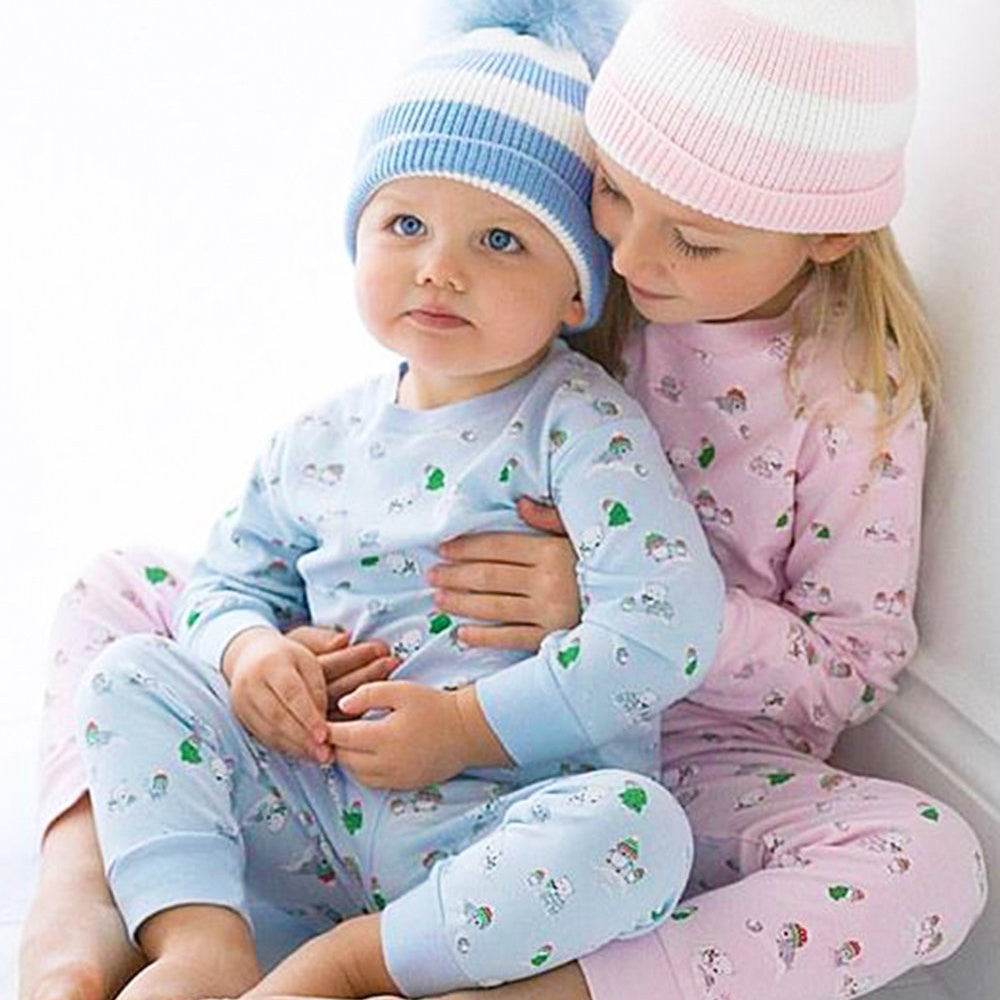 Light Blue Snow Day Pajama Set