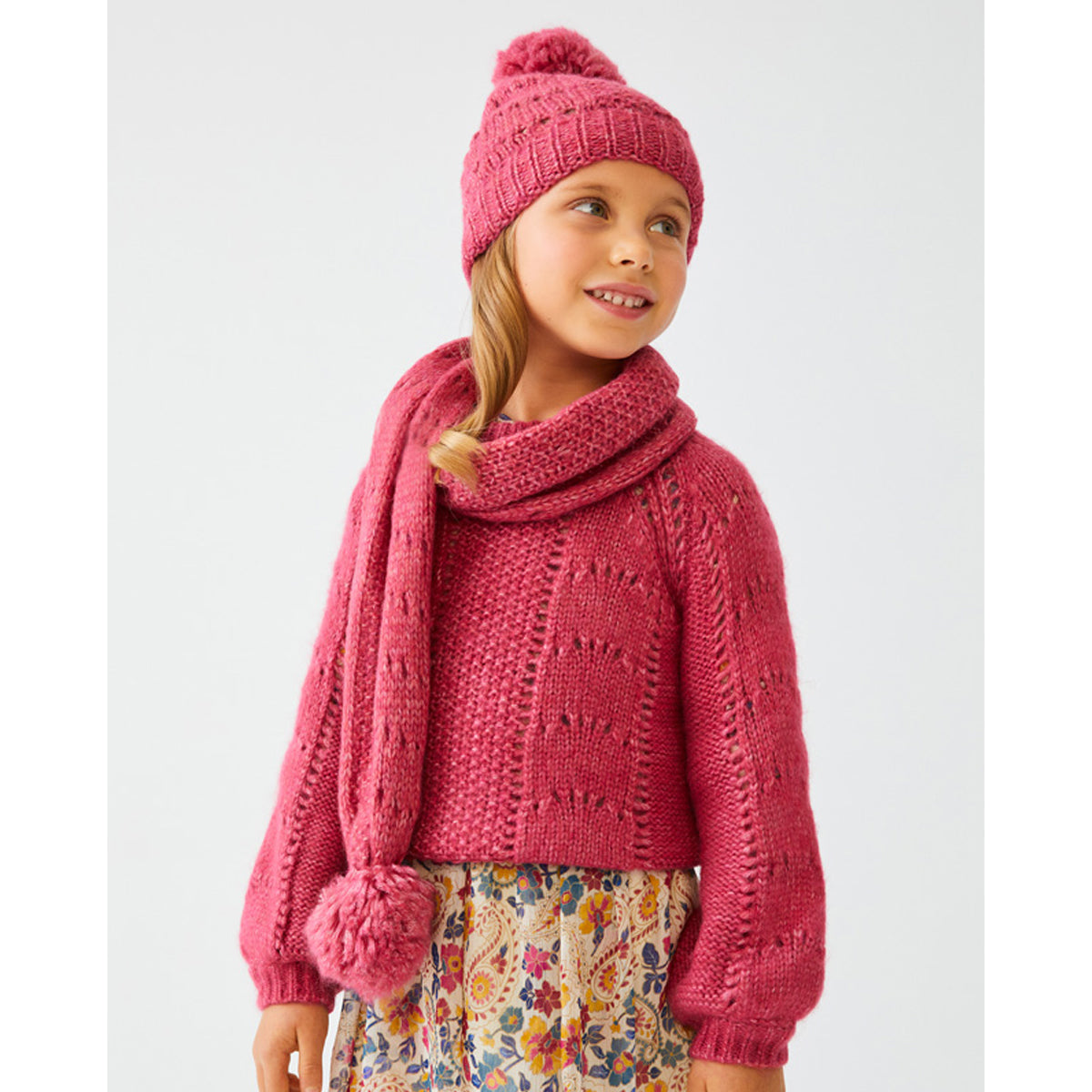 Raspberry Hat & Scarf Set