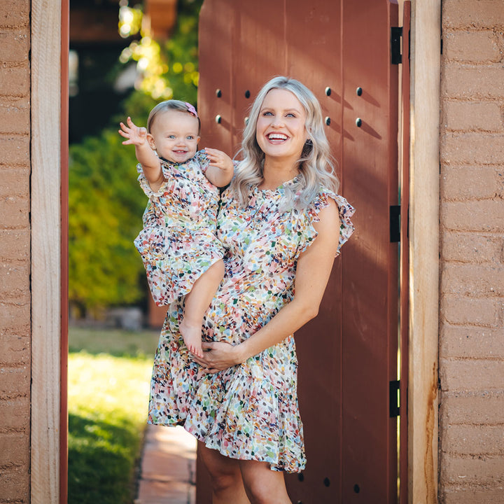 Watercolor Brush Womens Kalani Dress
