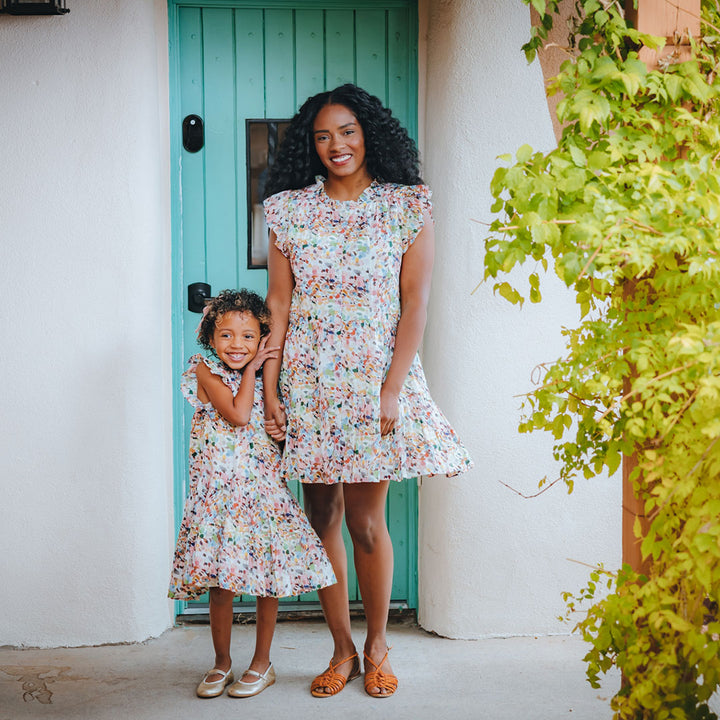 Watercolor Brush Womens Kalani Dress