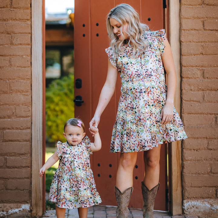Watercolor Brush Womens Kalani Dress