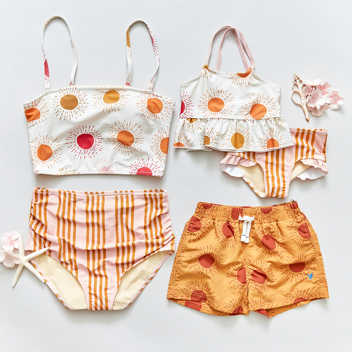 Mellow Rose Column Stripe Courtney Tankini Bottom