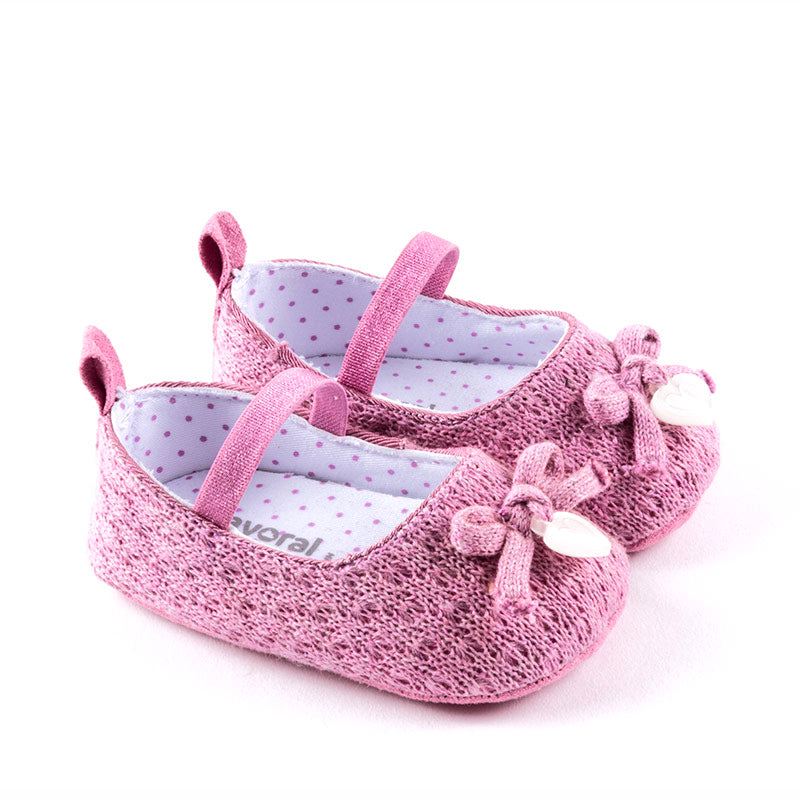 Mauve Knit Mary Jane Shoes