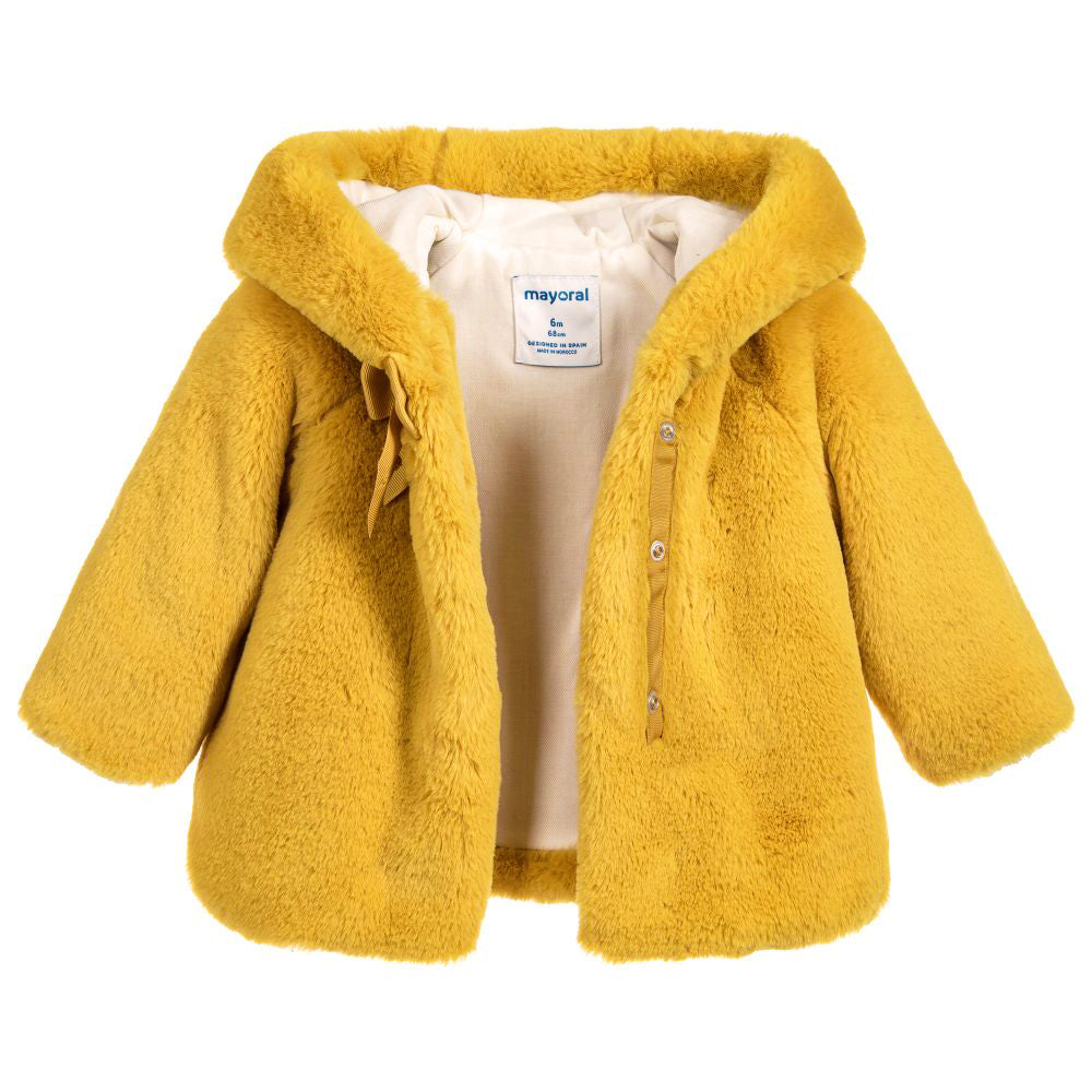 Mustard Faux Fur Jacket