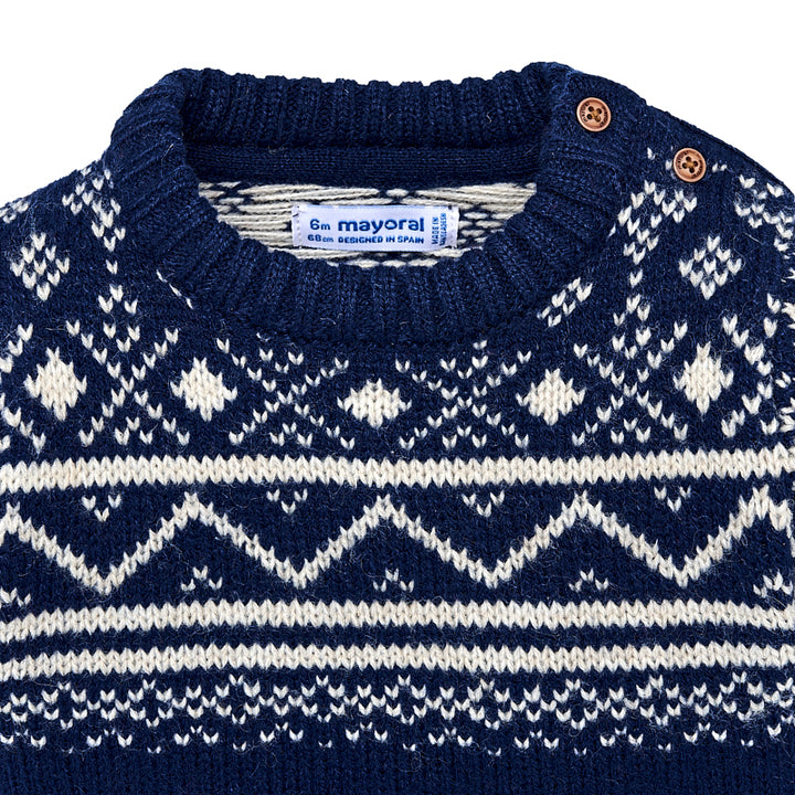 Jacquard Blue Fairisle Sweater