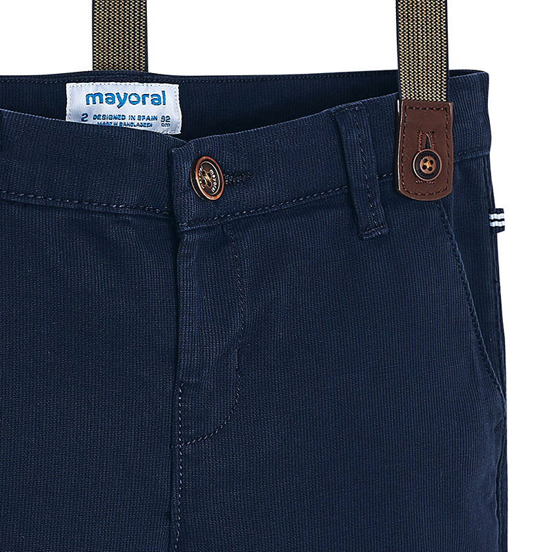 Eclipse Mayoral Navy Chino Trousers with Suspenders