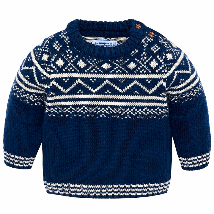 Jacquard Blue Fairisle Sweater