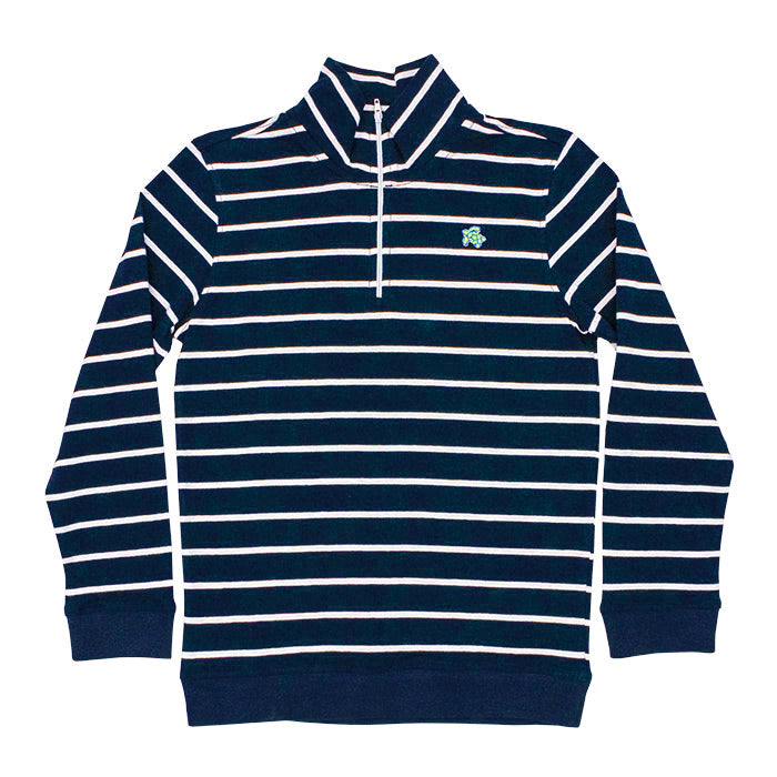 Navy Stripe Half Zip Pull Over