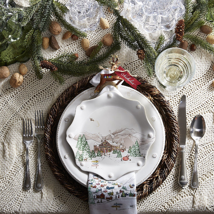 Berry & Thread North Pole Scalloped Dessert/Salad Plate Set/4