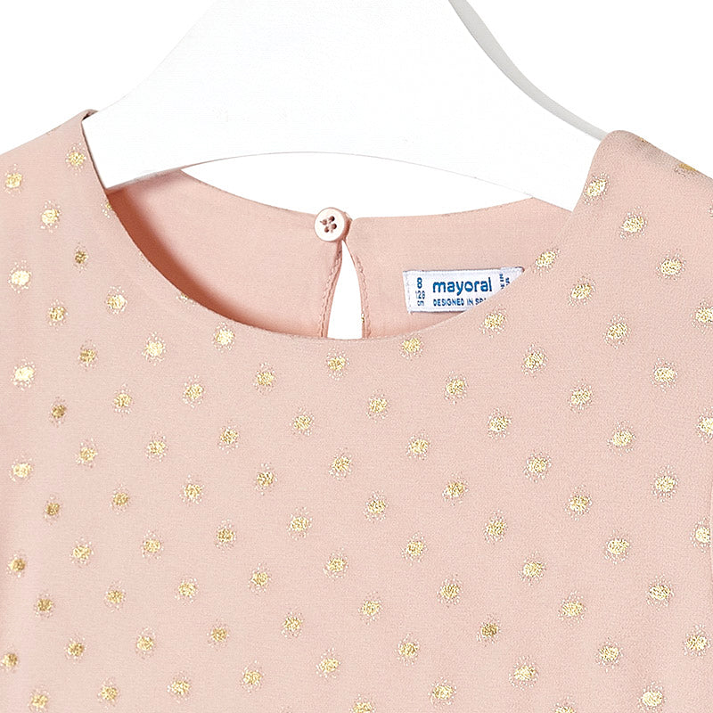 Mayoral Metallic Polka Dot Chiffon Blouse