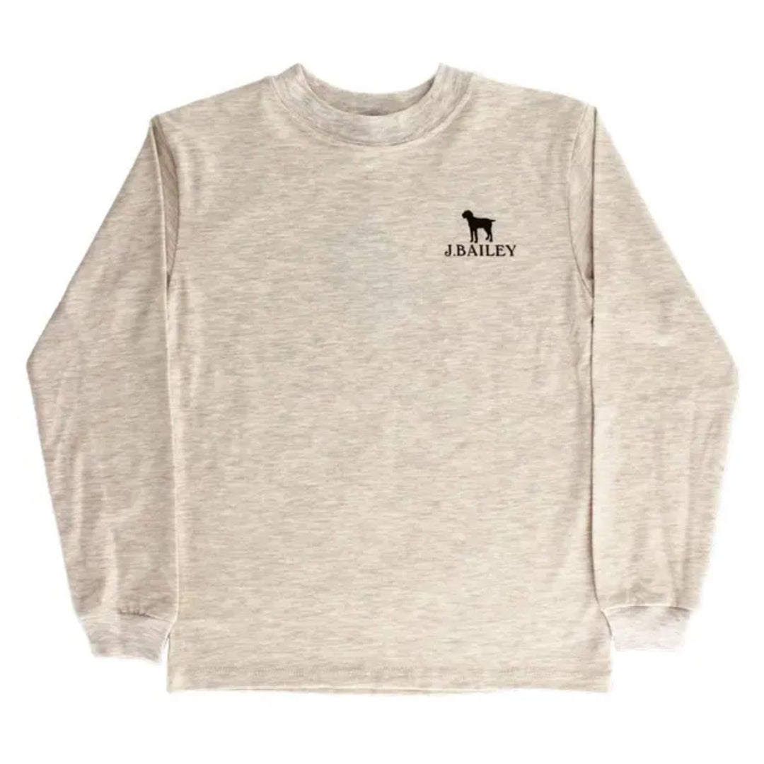 Oatmeal Dog Long Sleeve Logo Tee