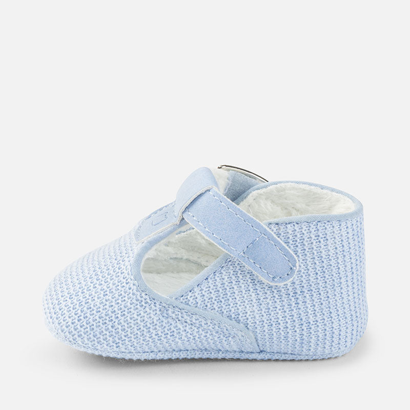 Baby Blue Knitted Pre-Walker Shoes