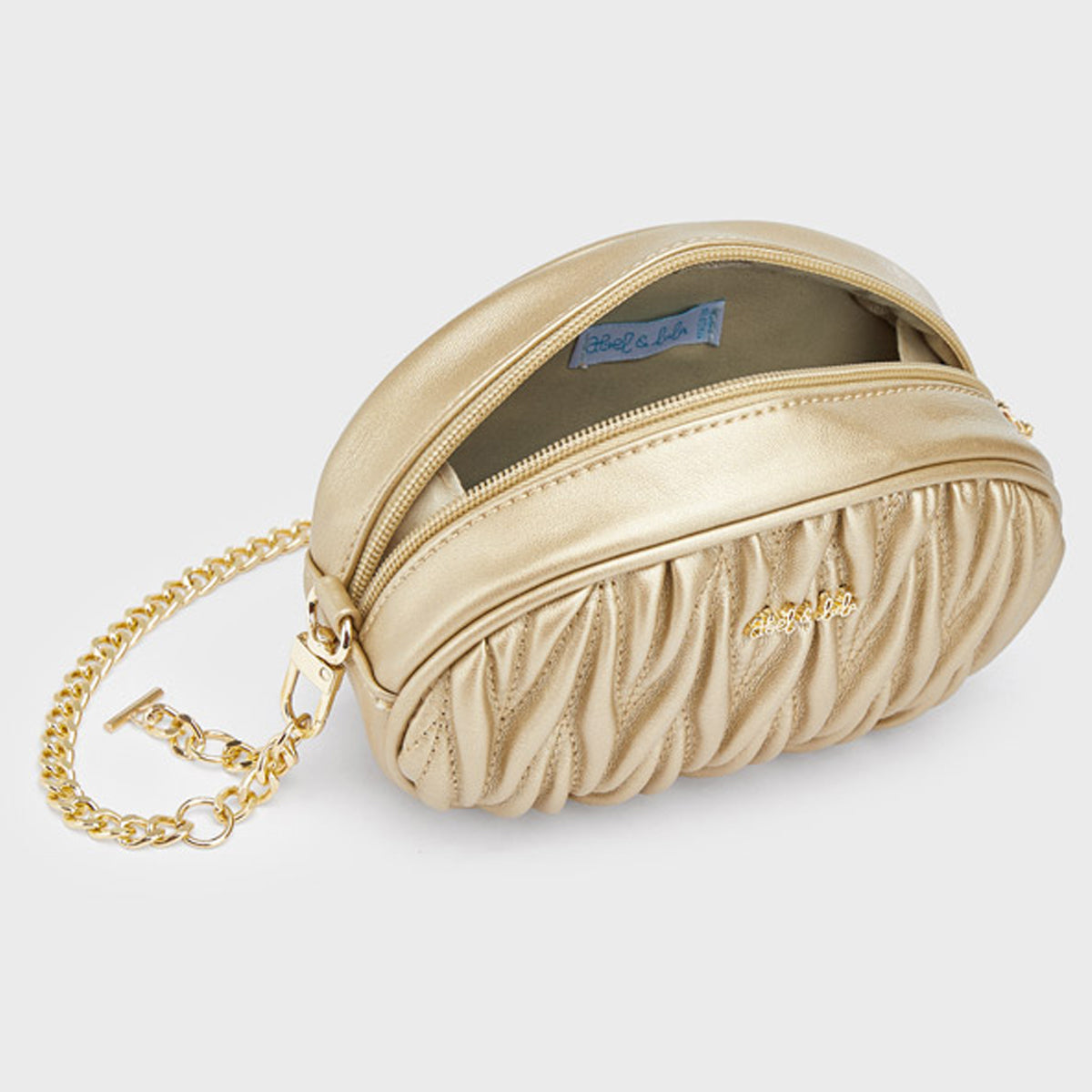 Golden Quilted Handbag
