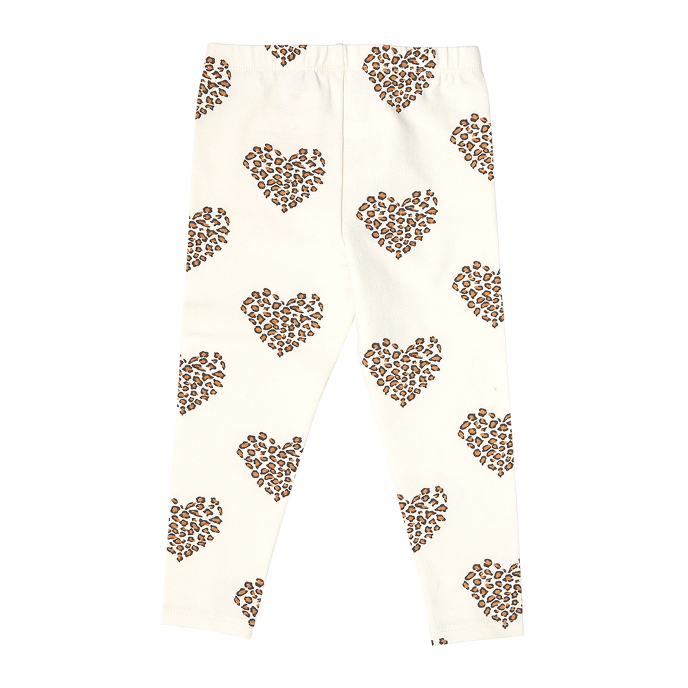 Leopard Heart Girls Organic Legging