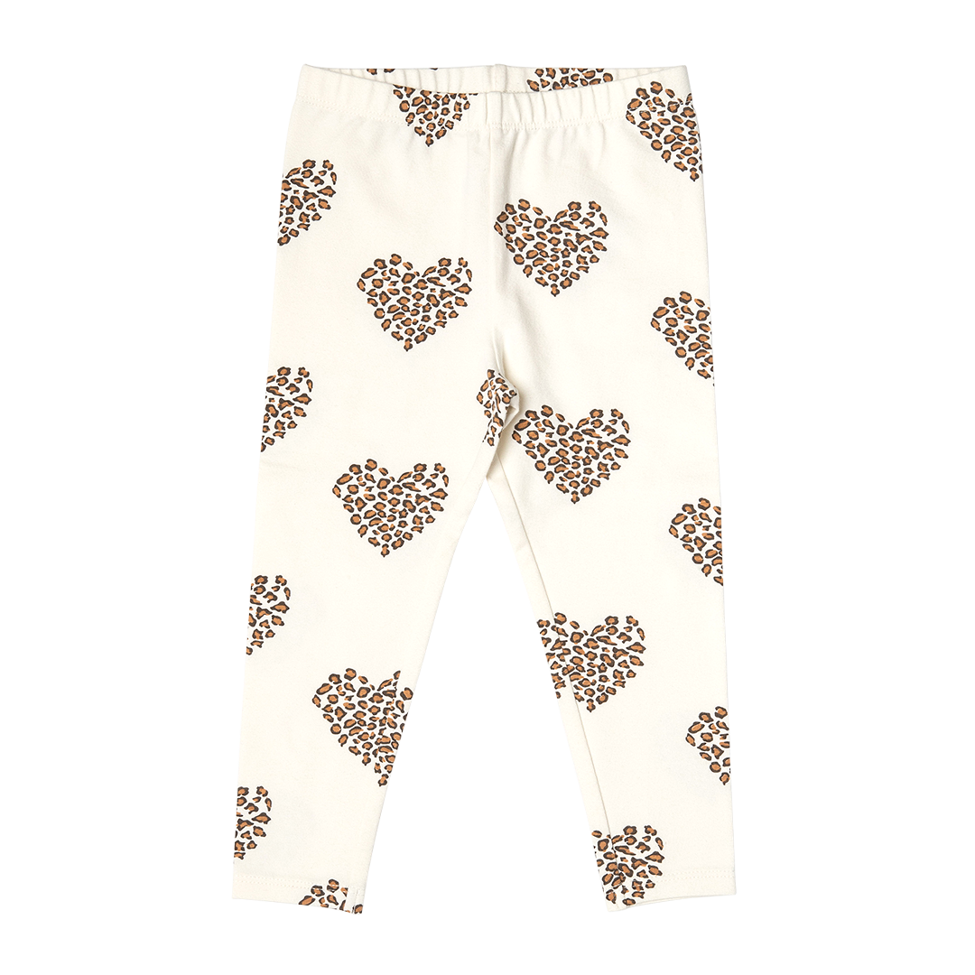 Leopard Heart Girls Organic Legging