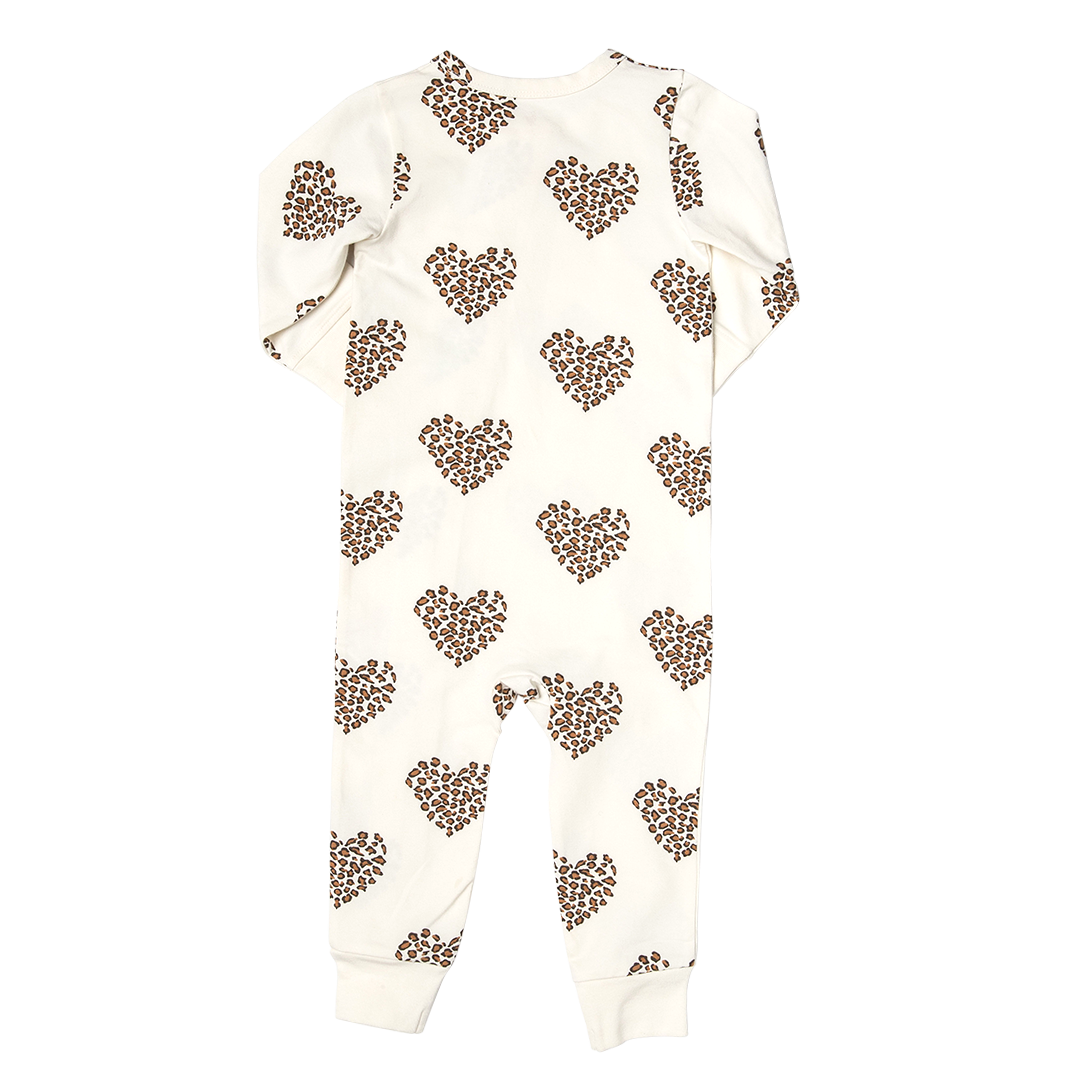 Leopard Heart Baby Organic Romper