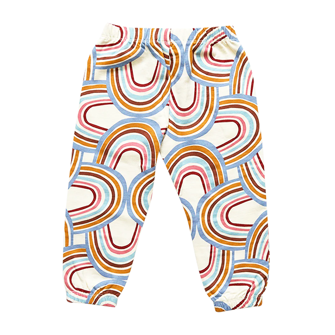 Antique White Rainbows Organic Sweatpants