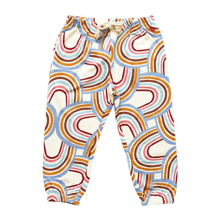 Antique White Rainbows Organic Sweatpants