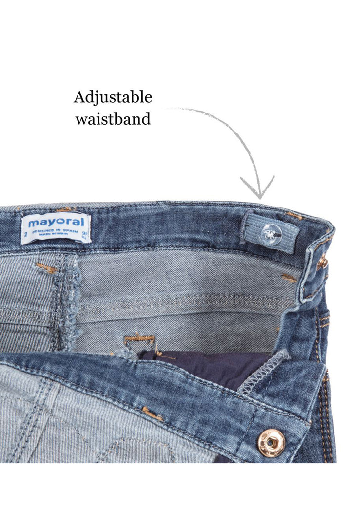 Mayoral - Denim Floral Dungaree Shorts - kkgivingtree - K&K's