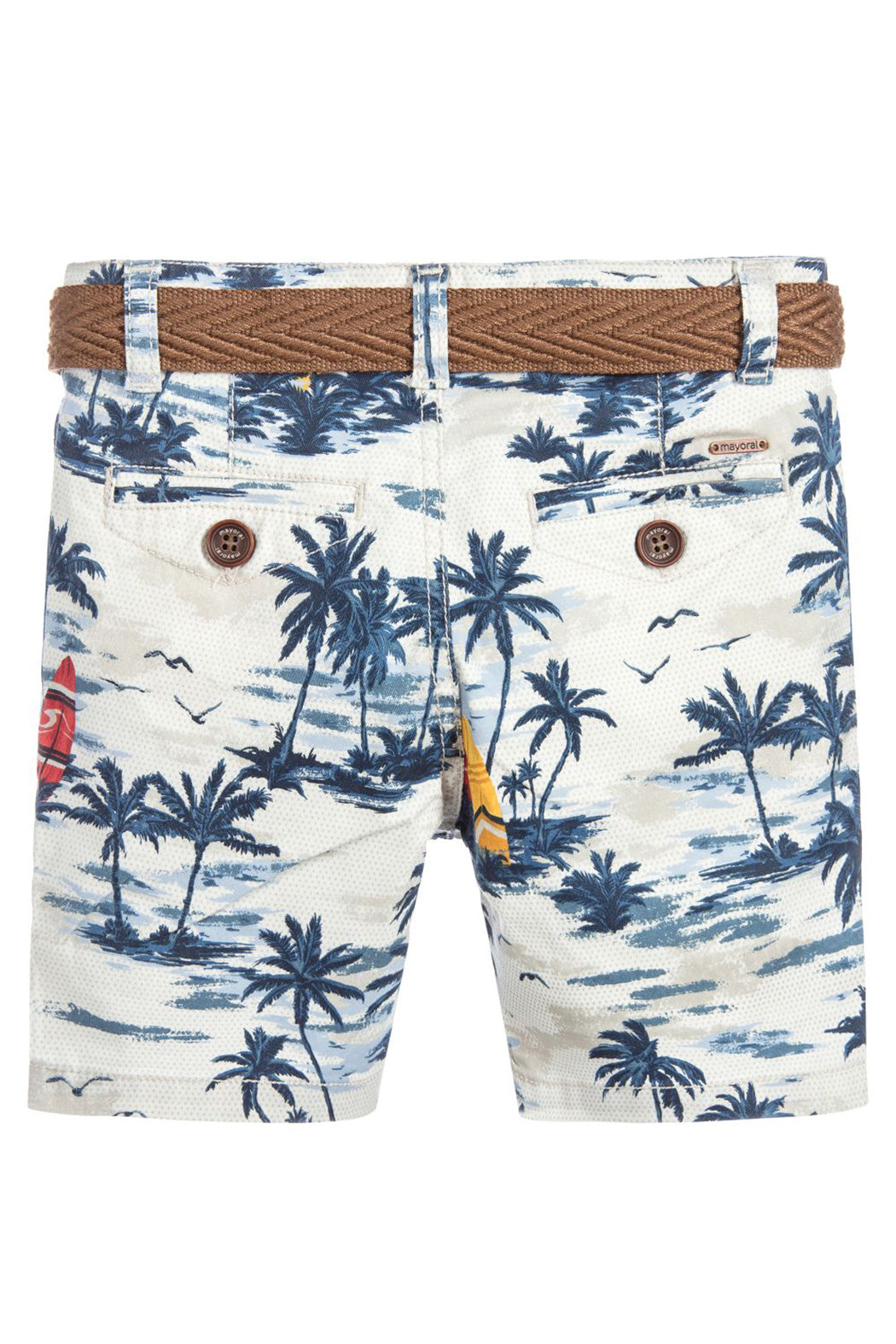 Mayoral - Palm Tree Print Shorts & Belt - kkgivingtree - K&K's