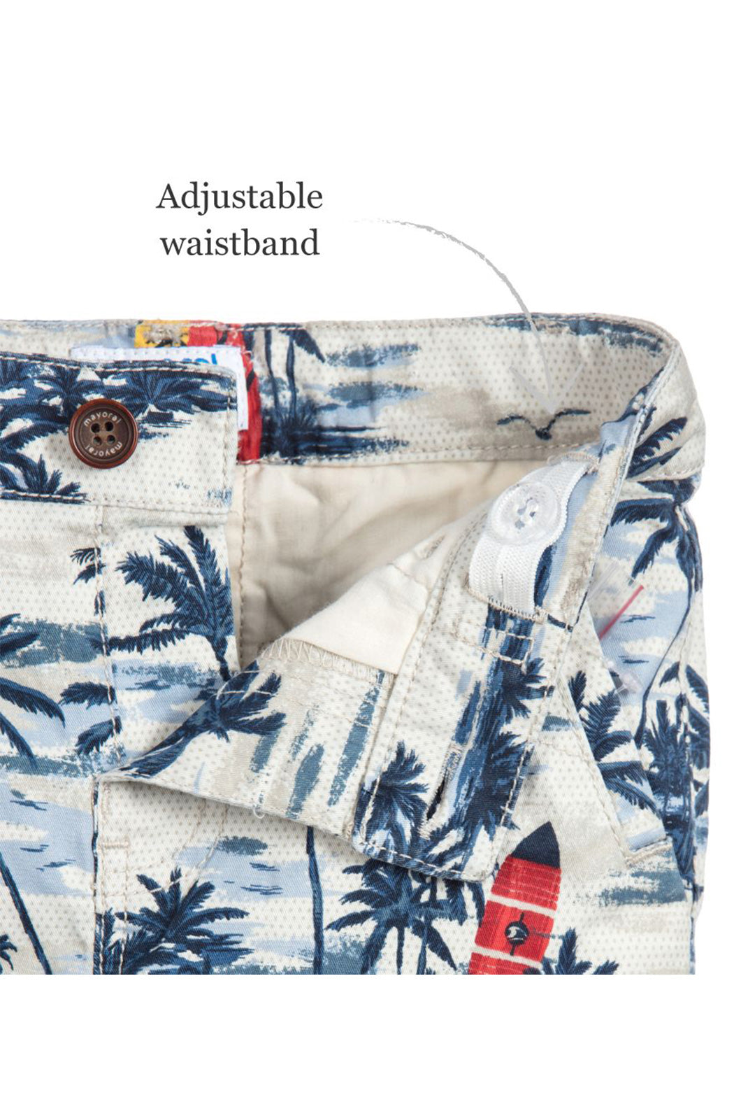 Palm Tree Print Shorts & Belt