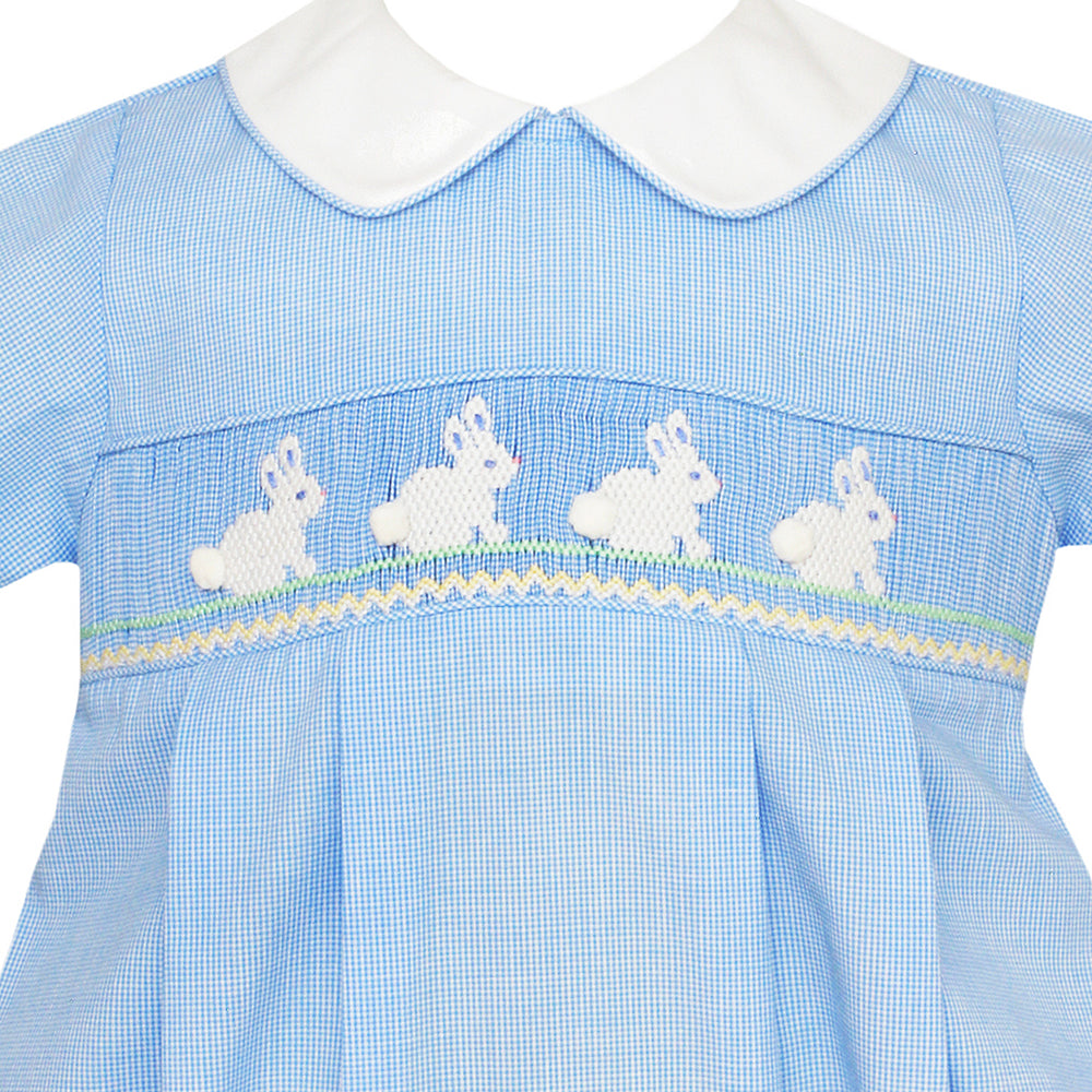Hop Hop Smocked Bunny Bubble w/ Collar