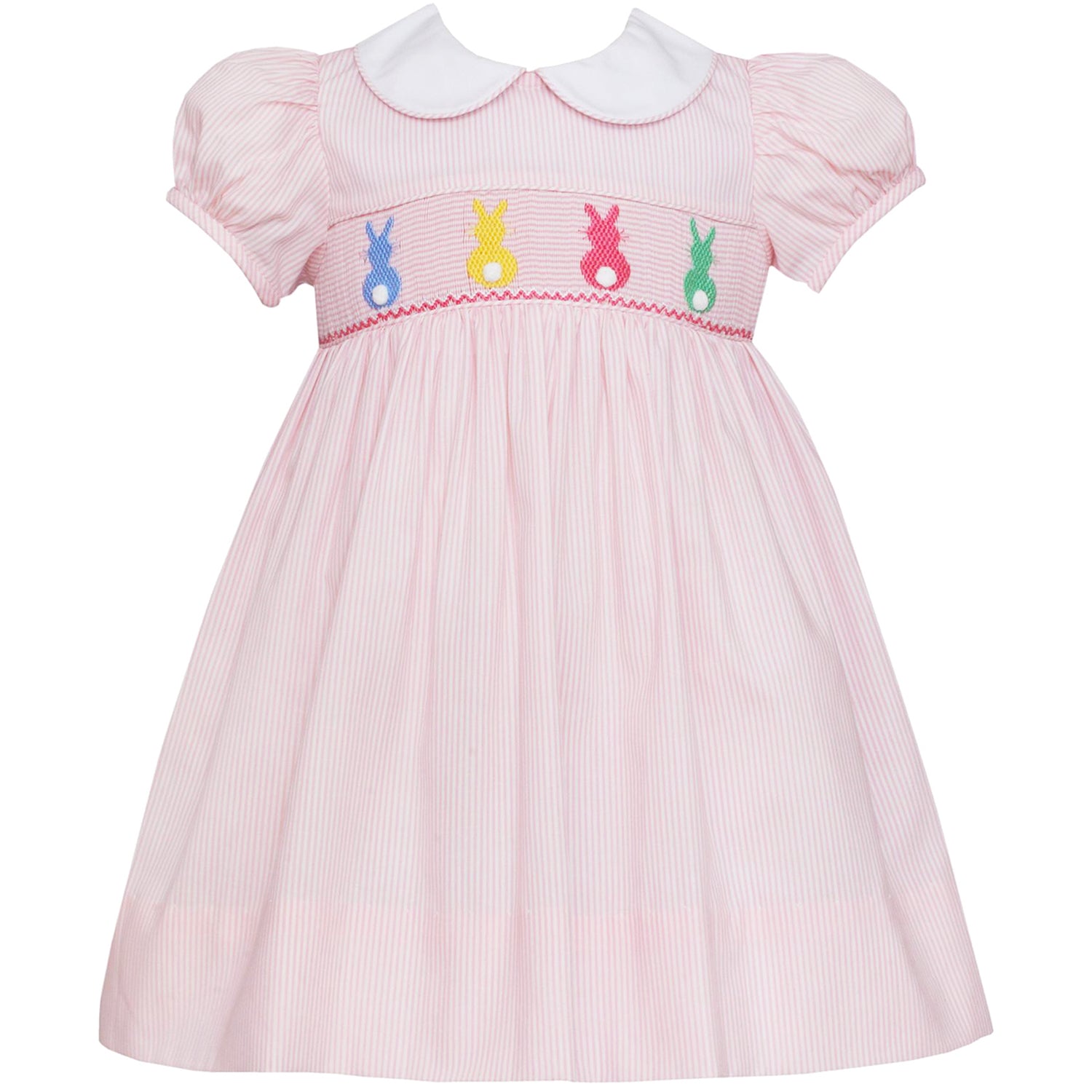 Light Pink Cottontails Smocked Dress w/ Collar