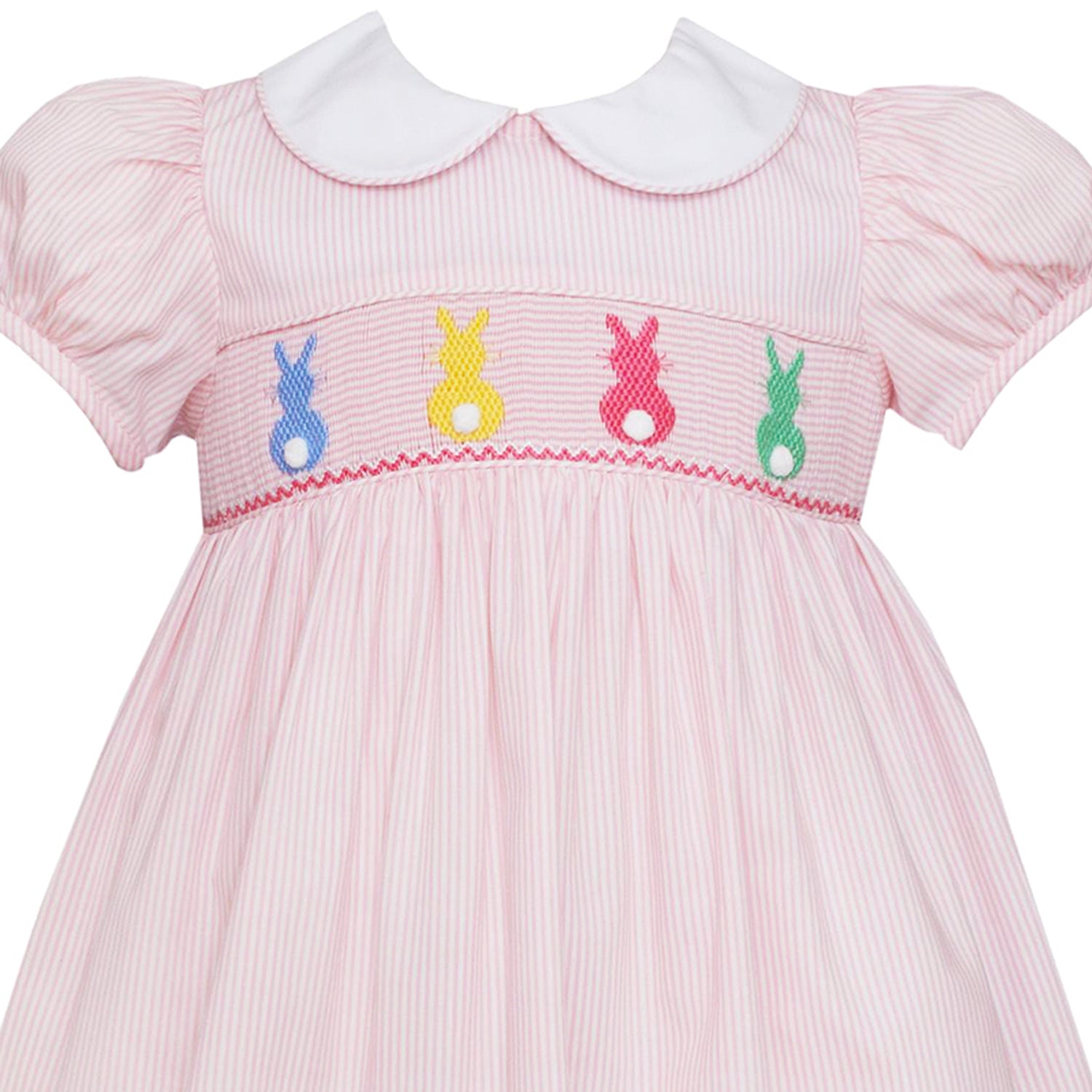 Light Pink Cottontails Smocked Dress w/ Collar