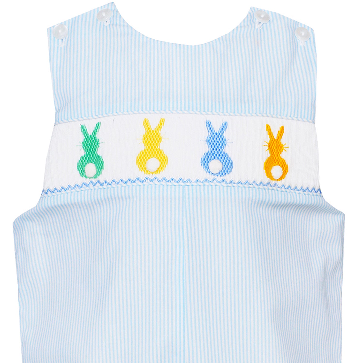 Light Blue Cottontails Smocked John John