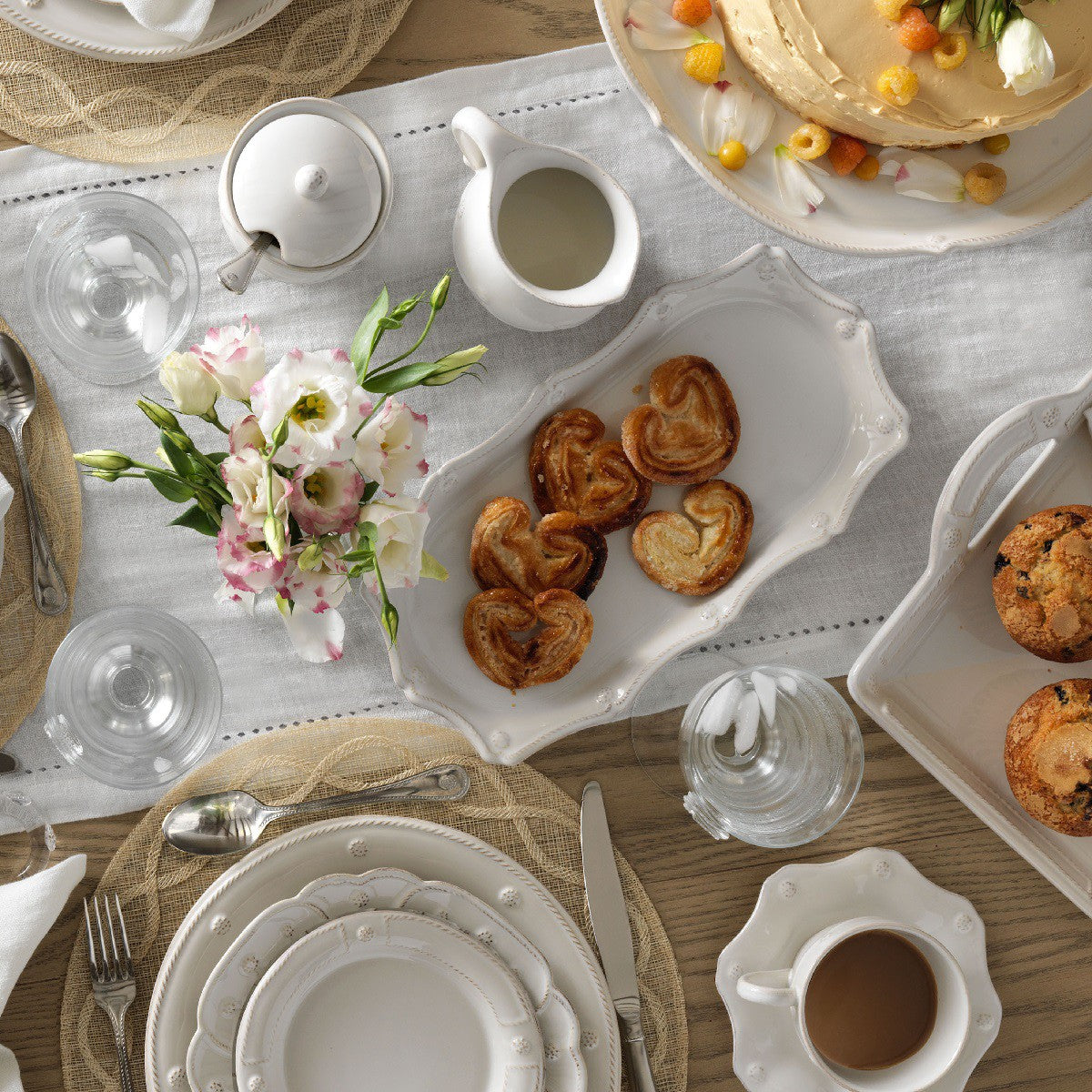 Berry & Thread Whitewash Hostess Tray