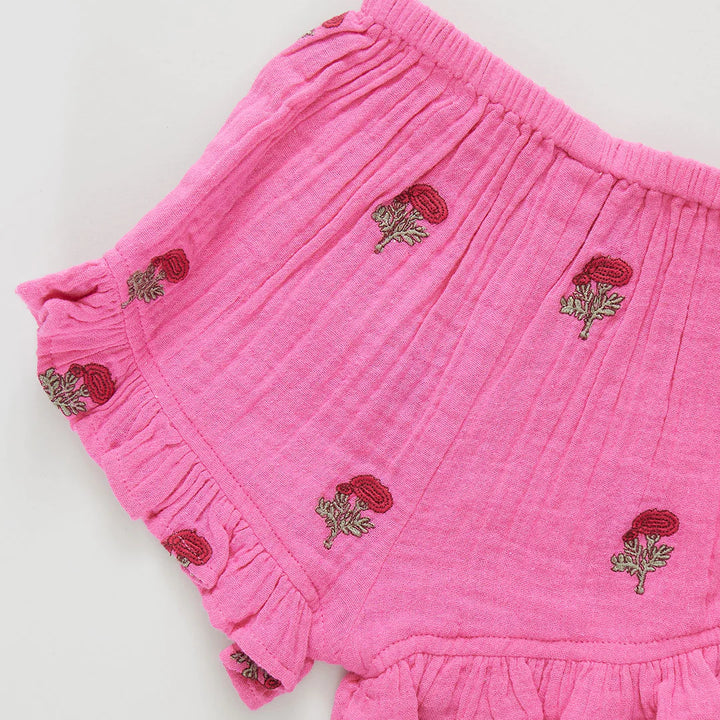 Hot Pink Flowers Girls Roey 2-Piece Set