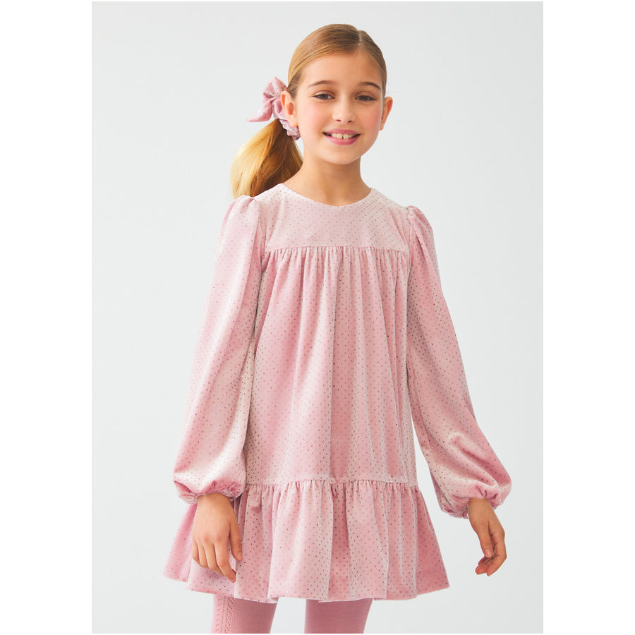 Pink Glitter Velvet Dress