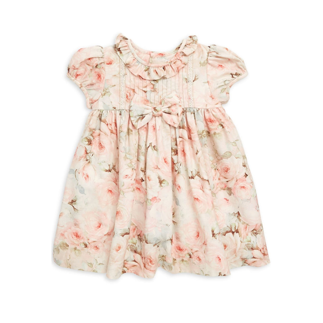 Floral Bow Dress with Lace