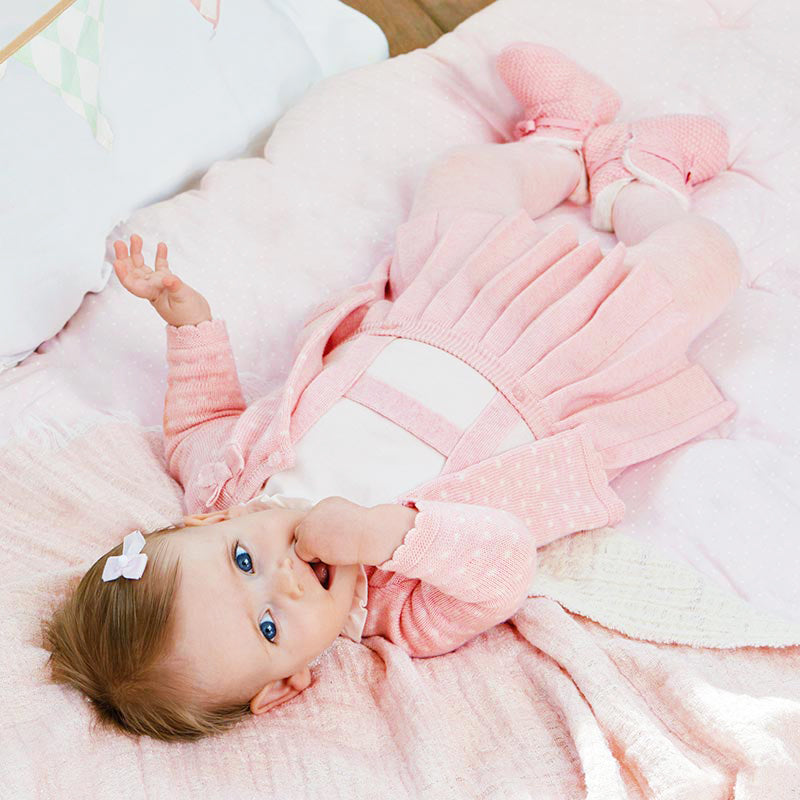 Pink 4 Piece Knitted Skirt Set