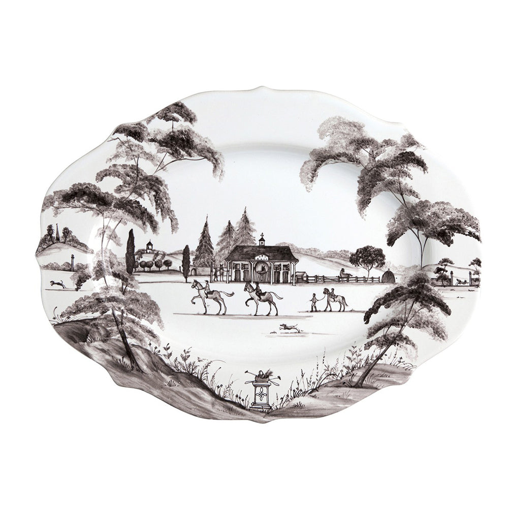 Country Estate Flint 15" Serving Platter Stable