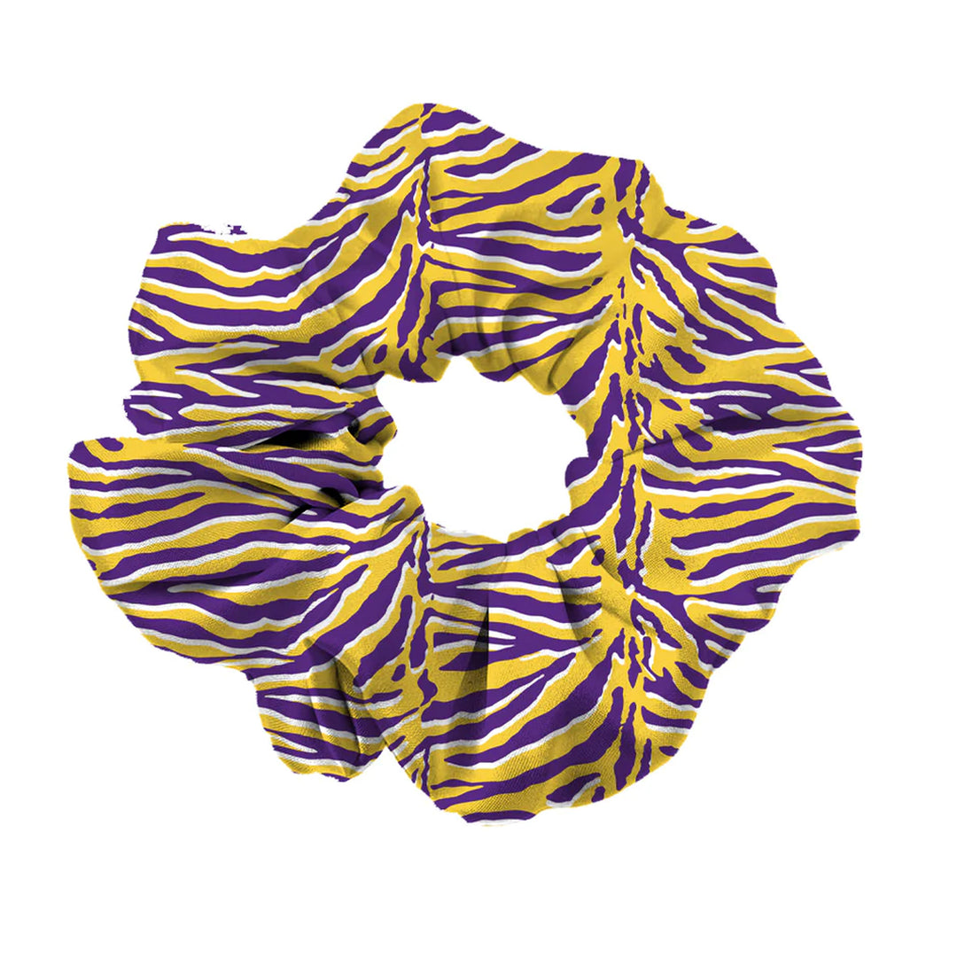 Purple/Gold Tigers Scrunchie