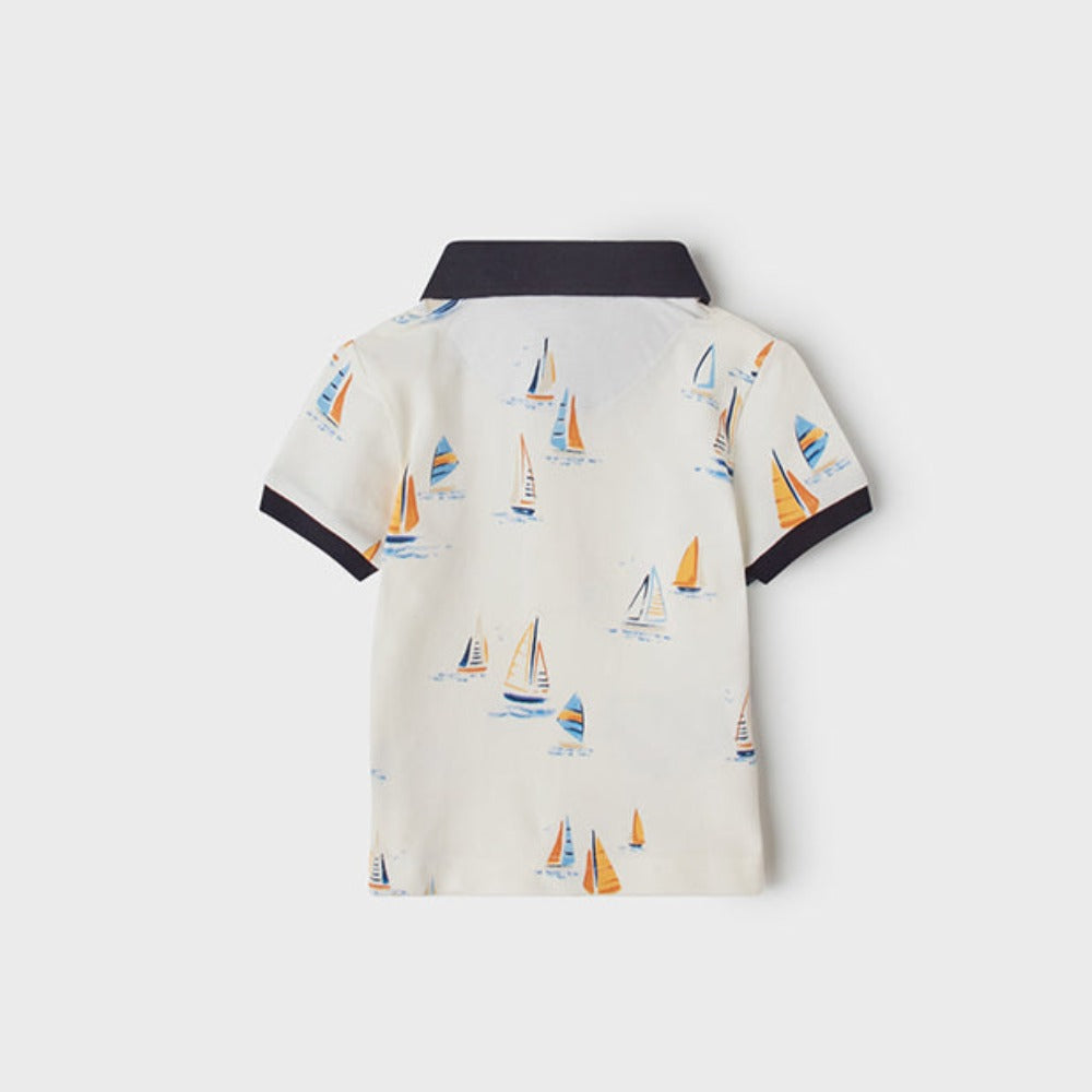 Sailboat Short Sleeve Polo Shirt