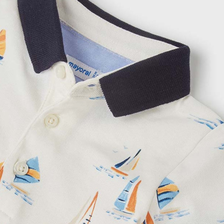 Sailboat Short Sleeve Polo Shirt