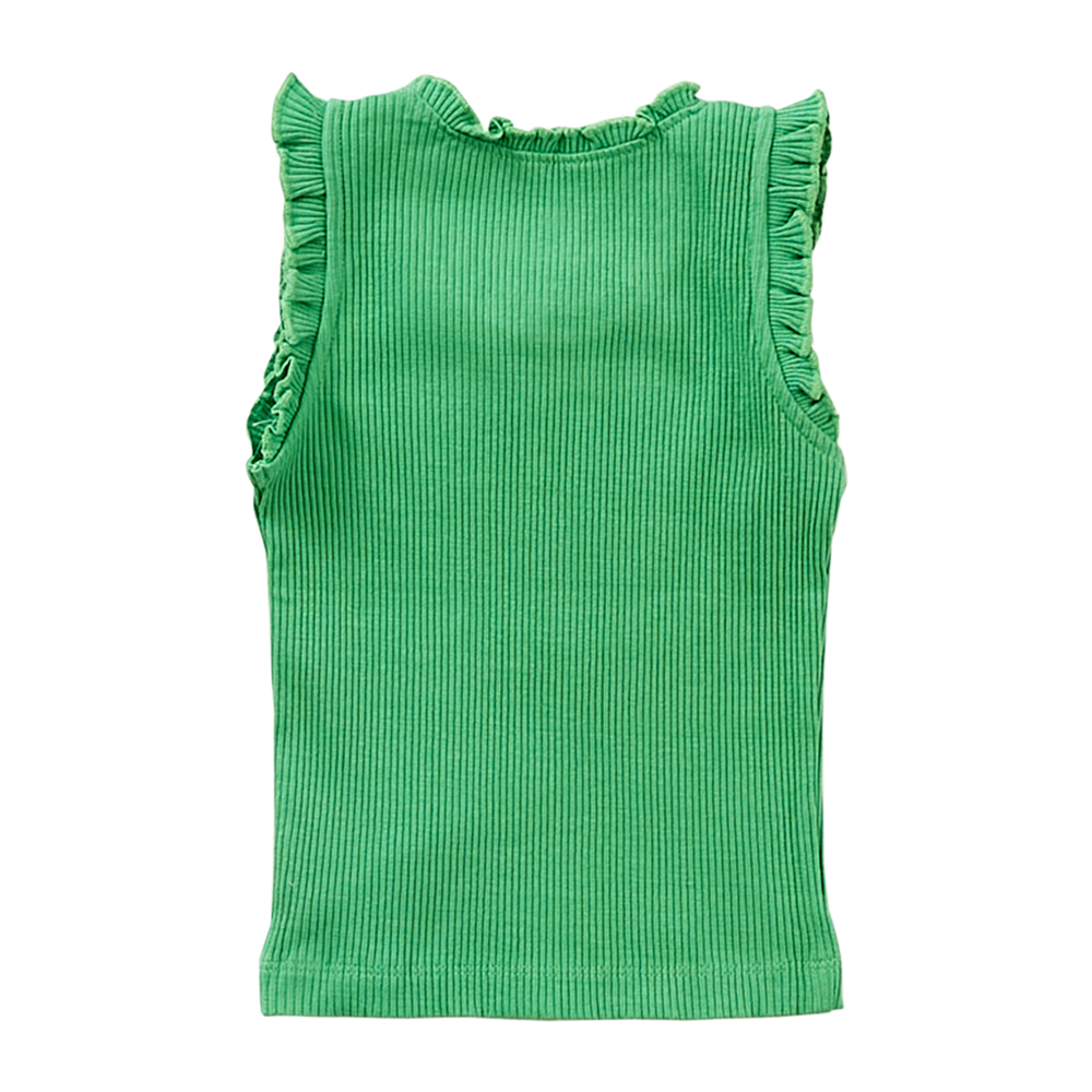 Peppermint Organic Ruffle Rib Tank