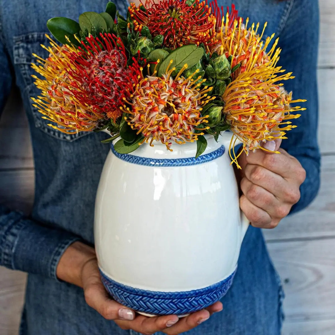 Le Panier Ceramic Pitcher - Delft Blue