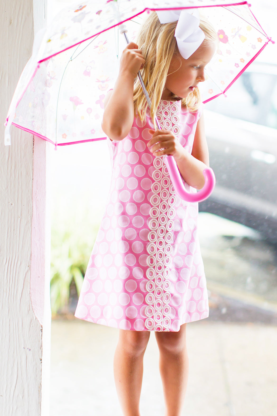 Bubblegum Dot A-Line Dress