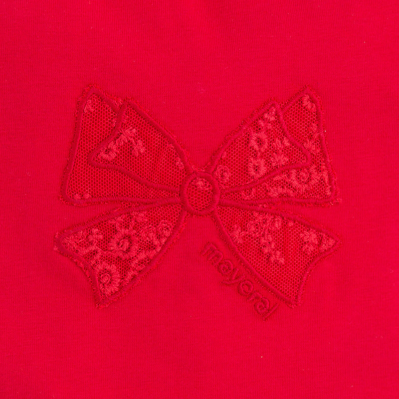 Red Bow Embroidered Tank Top