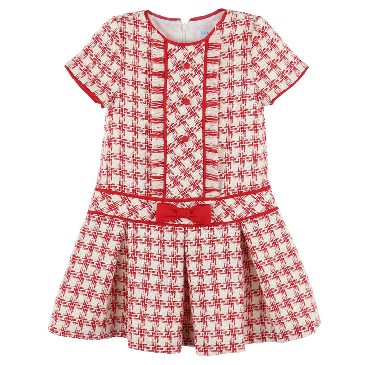 Red Tweed Dropwaist Dress