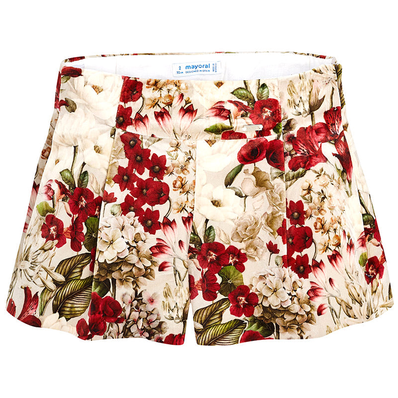 Floral Velvet Shorts