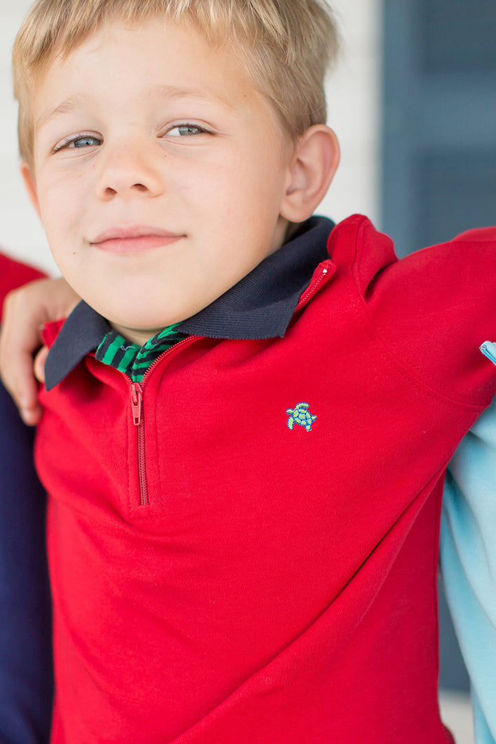 The J Bailey Glenn Half Zip in Red
