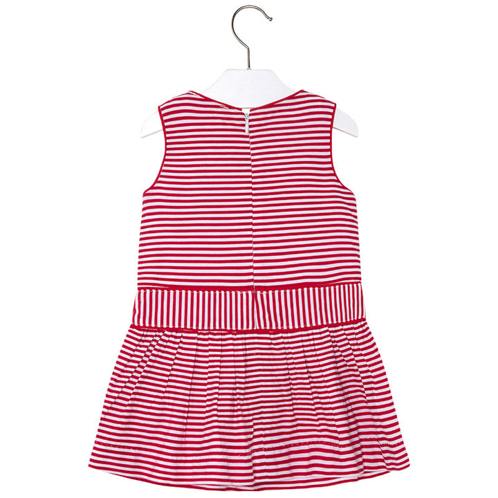 Red & White Stripe Drop-Waist Dress