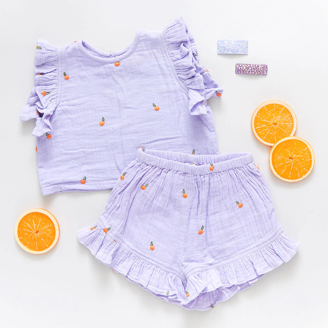 Lavender Oranges Baby & Girls Roey 2-Piece Set