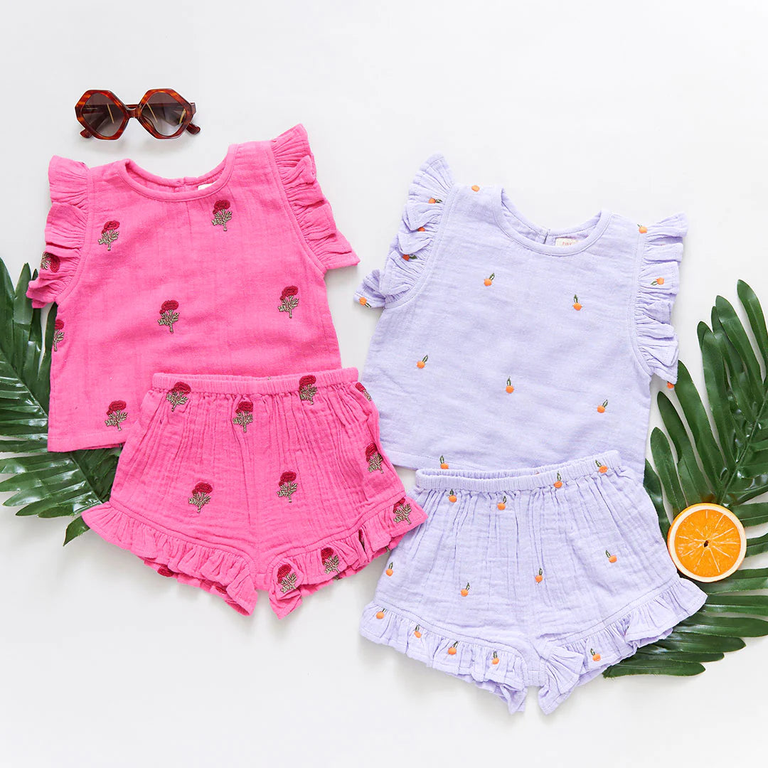 Lavender Oranges Baby & Girls Roey 2-Piece Set