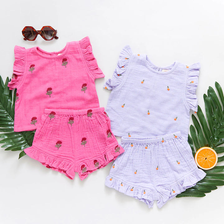 Lavender Oranges Baby & Girls Roey 2-Piece Set